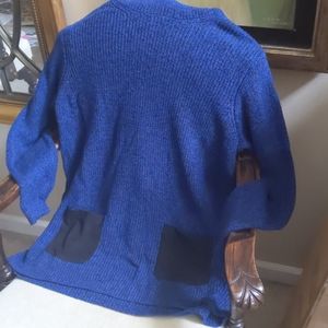 Cotton Acrylic Tunic w/Faux Suede Pockets/ New